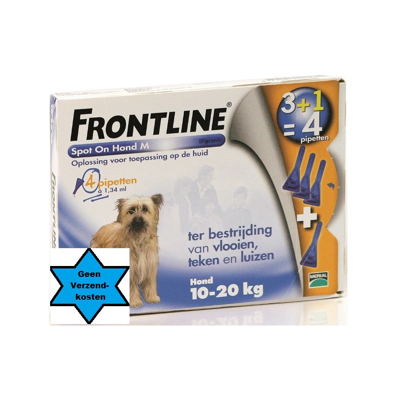 bezig reactie fles Frontline Hond Spot On M 4 pipet - Dierenparadijs Theuns